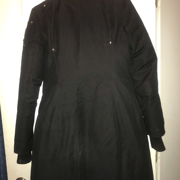 Moose Knuckles Women's Down filled Parka Black On Black Small Rare - Picture 13 of 14